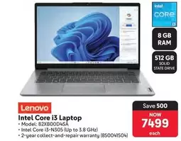 Lenovo - Intel Core i3 Laptop