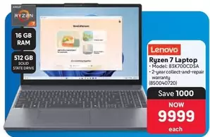 Lenovo - Ryzen 7 Laptop - Model 83K700CDSA