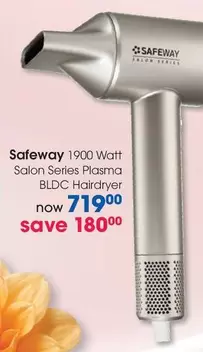 Safeway - 1900 Watt Salon Series Plasma BLDC Hairdryer