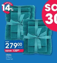clicks - 6-Piece Towel Set