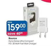 Ultra - Dyna Series  Compact P.D. 20 Watt Fast Wall Charger