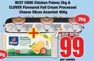 Clover - Chicken Polony & Flavoured Full Cream Cheese Slices