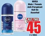 Nivea - Male / Female Anti-Perspirant Roll On