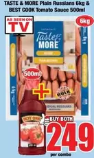 Plain Russians 6kg & Tomato Sauce 500ml
