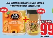 Yum Yum - Smooth Apricot Jam & Peanut Spread