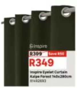 Inspire Eyelet Curtain Kalpe Forest 140x280cm 81492693