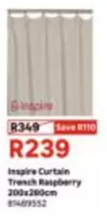 Curtain Trench Raspberry 200x260cm 87469552