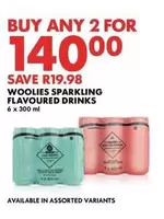 WOOLIES SPARKLING FLAVOURED DRINKS