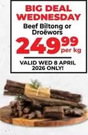 Beef Biltong or Droëwors