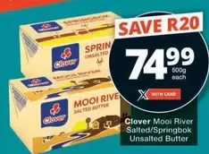Clover - Mooi River Salted/Springbok Unsalted Butter