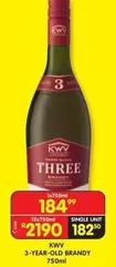 KWV - 3-YEAR-OLD BRANDY 750ml