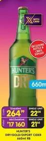 DRY/GOLD/EXPORT CIDER 660ml RB