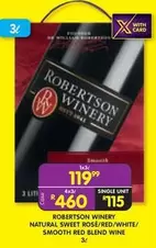 Robertson Winery - NATURAL SWEET ROSE/RED/WHITE/SMOOTH RED BLEND WINE