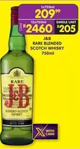 J&B - RARE BLENDED SCOTCH WHISKY