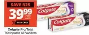 Colgate - Pro/Total Toothpaste