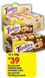 Mini - TINKIES MINI SPONGE CAKE