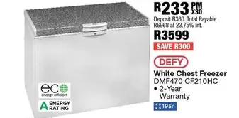Defy - White Chest Freezer DMF470 CF210HC