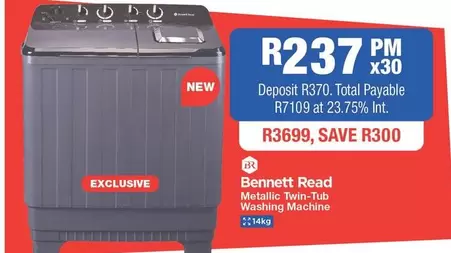 Total - Metallic Twin-Tub Washing Machine