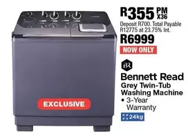 Total - Grey Twin-Tub Washing Machine