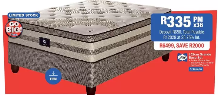 Sealy - 152cm Grande Base Set