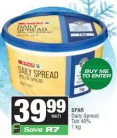 Spar - Daily Spread Tub 40%