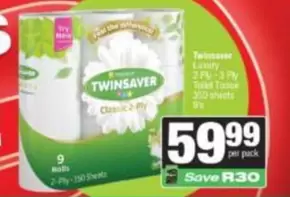 Twinsaver - Classic 2-Ply Toilet Tissue