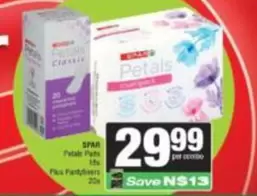 Spar - Petals Pads Plus Pantyliners
