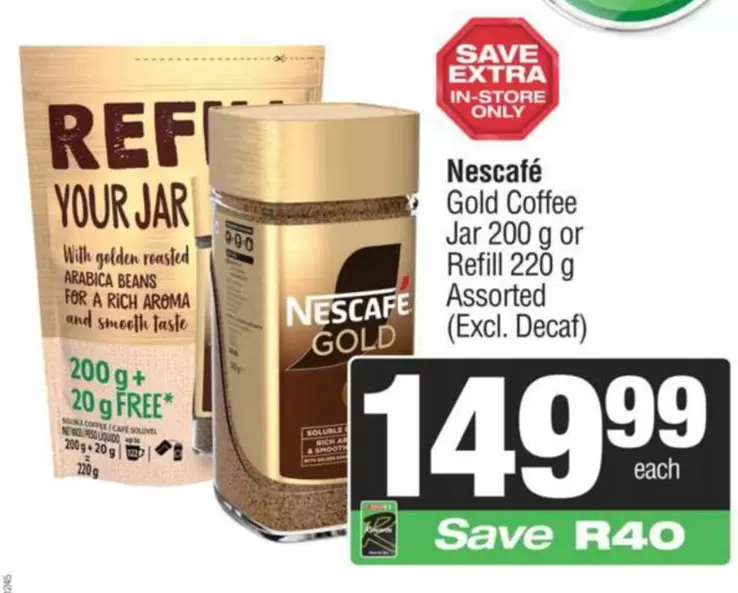Nescafé - Gold Coffee Jar or Refill