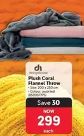 Plush - Coral Flannel Throw (850037775)