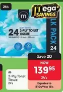 2-PLY TOILET TISSUE