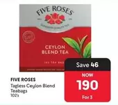 FIVE ROSES - Tagless Ceylon Blend Teabags