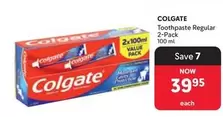 Colgate - Toothpaste Regular 2-Pack