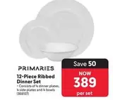 12-Piece Ribbed Dinner Set (568127)