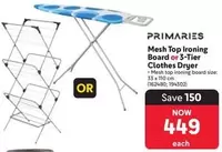 Mesh Top Ironing Board or 3-Tier Clothes Dryer