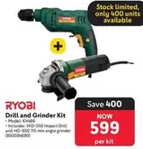 ryobi - Drill and Grinder Kit