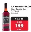 Captain Morgan - Black Jamaica Rum 1 x 750 ml (145080)