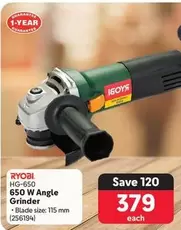 ryobi - HG-650 650 W Angle Grinder