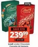 Lindt - Lindor Chocolate Cornette All Variants