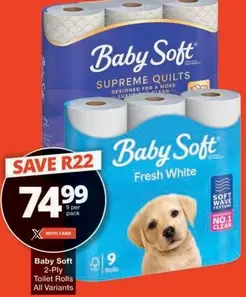 Baby Soft - 2-Ply Toilet Rolls