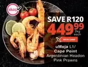 Cape Point - Argentinian Headon Pink Prawns