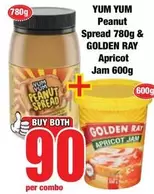 Yum Yum - Peanut Spread & Apricot Jam