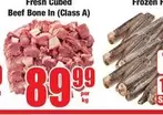 Frozen - Fresh Cubed Beef Bone In (Class A)