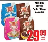 Cereal Puffs / Hoops Assorted