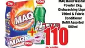 MAQ - Hand Washing Powder, Dishwashing Liquid & Fabric Conditioner Refill