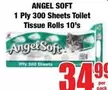 1 Ply 300 Sheets Toilet Tissue Rolls 10's