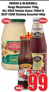 Crosse & Blackwell - Tangy Mayonnaise, Tomato Sauce, Chutney