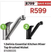 Delinia - Essential Kitchen Mixer Tap Brushed Nickel