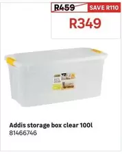 Addis - Storage Box Clear 100l