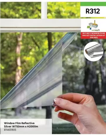Window Film Reflective Silver W750mm X H2000m