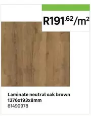 Laminate Neutral Oak Brown 1376x193x8mm